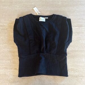 Anthropologie Maeve black top size XS brand new with tags